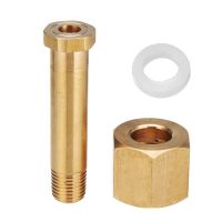 1Pc DIN 477/ W21.8 CO2 Carbon Dioxide Regulator Valve Inlet Nut Nipple with Washer Brass Nut Washer Set Accessories Tool Parts Valves