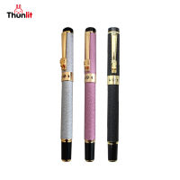 Thunlit ปากกาหมึกซึม 3 สี แบบด้าน หัวแร้ง ทรงสวย ของขวัญที่ดีสำหรับเด็กๆ นักเรียนและเพื่อนๆ คุณภาพดี  เครื่องเขียน อุปกรณ์การเรียน