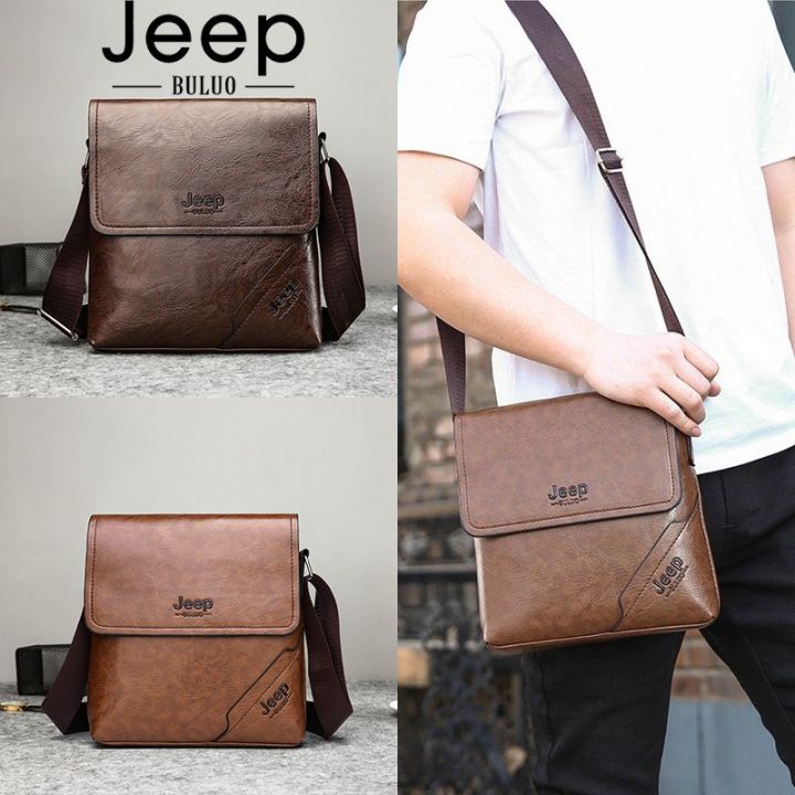 Bag Sling Messenger Shoulder Crossbody Men Brown Beg Silang