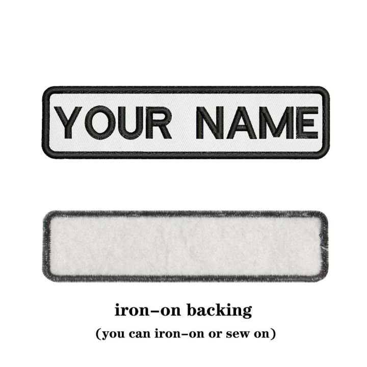 white-backgroun-10x2-5cm-embroidery-custom-name-text-patch-stripes-badge-iron-on-or-patches-adhesives-tape