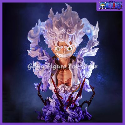ZZOOI One Piece Luffy Gear 5 Anime Figure Bust Nika Joyboy Statue PVC Action Figurine Collectible Model Doll Decoration Toys Kids Gift