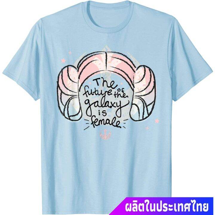 เสื้อยืดคอกลม-ชุดครอบครัว-เสื้อยืดผู้หญิง-เสื้อยืดสีพื้นเด็ก-star-wars-princess-leia-the-future-is-female-family-suit-t-s-5xl