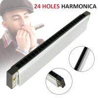 (ของเล่นดนตรี) 24หีบเพลงปากคีย์ C Harmonika Tremolo พิณหีบเพลงปากของเล่นดนตรีสำหรับเด็กงานอดิเรกการฝึกอบรมของขวัญพร้อมกล่อง