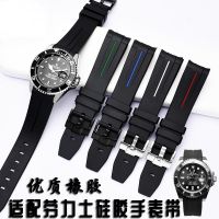 Rubber Watch Strap for Rolex Black Water Ghost Aerial Overlord Seiko Longines Comas Silicone Watch Bracelet 20