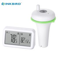 INKBIRD IBS-P02R Floating Pool Thermometer Set Wireless Pool Thermometer with Indoor Temperature Humidity Monitor For Aquariums