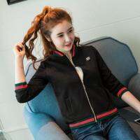 YCHIC ใหม่แฟชั่นผู้หญิงเสื้อสั้นสุภาพสตรี BOMBER แจ็คเก็ตเต็มเรียงรายหลวม Overcoat
