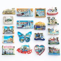 ☞▣ Fridge Magnetic Refrigerator Stickers Europe Hungary Budapest Tourist Souvenirs Magnetic Fridge Magnets Resin Hungary Souvenir