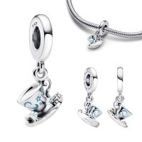 New 925 Silver Magical Cup Of Tea Dangle Charm Beads Fit 3Cm Original Bracelets Fashion DIY Woman Charms For Jewelry Making