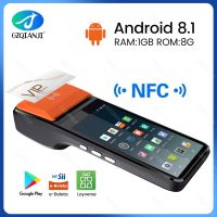 GZQIANJI Android 8.1 POS ใบเสร็จเครื่องพิมพ์ใช้ความร้อนผ่านบลูทูธแบบพกพา NFC Terminal PDA แบบมือถือระบบ All In One