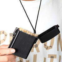 Portable Ciggarett Box Holder Travel Cigatette Lighter Storage Case with Lanyard Accessories