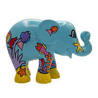 Elephant Parade I Love Snorkeling (10cm-75cm) Elephant Statue Colourful Handcrafted Elephant Figurine Chiang Mai