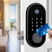 Tuya ล็อคแอปรีโมทคอนโทรลไร้สายแบบ Deadbolt,ประตูล็อคอัจฉริยะอิเล็กทรอนิกส์ Wifi ล็อคกันขโมยอพาร์ทเมนต์