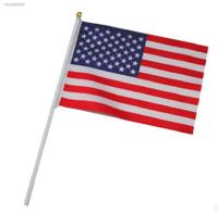 ♟♂❧ 10PCS American Stick Flags Hand Waving Flag USA 5x8 Inch Handheld Mini Flag Flagpole 30cm American Independence Day Home Decor