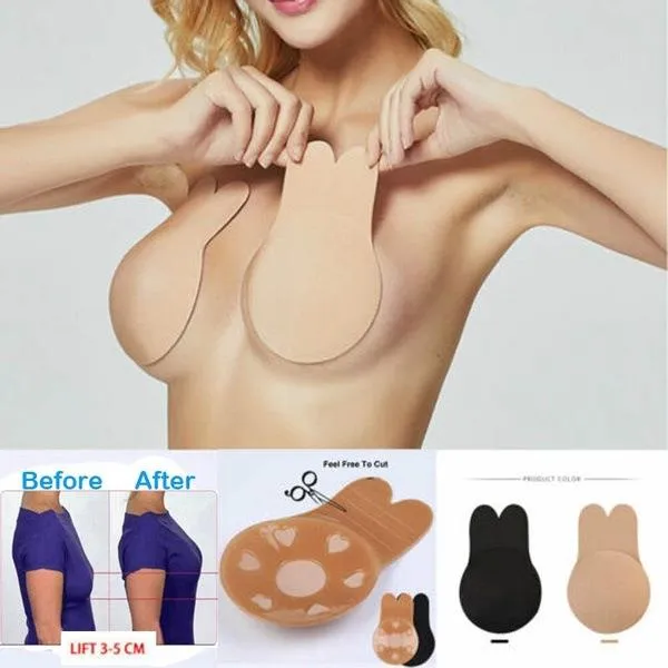 women-push-up-bras-for-self-adhesive-silicone-strapless-invisible-bra-reusable-sticky-breast-lift-up-tape-kawaii-rabbit-bra-pads