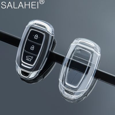 ✶✹◑ Car TPU Key Case Cover Transparent Shell For Hyundai I30 IX25 IX35 KONA Encino Solaris Azera Grandeur Ig Accent Santa Fe I10 I20