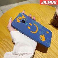 JIUMOO เคสปลอกสำหรับ Samsung ซิลิโคนลายการ์ตูน S9พลัสเคสดีไซน์ใหม่หน้ายิ้มแบบดั้งเดิมลายขอบสี่เหลี่ยมกันกระแทกคลุมทั้งหมดป้องกันเลนส์กล้องเคสนิ่ม