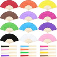 10/20/30pcs Colorful Foldable Paper Fan Portable Chinese Bamboo Paper Fan Kids Painting Wedding Birthday Party Decoration Gift