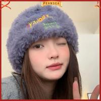 PEANSEA หนาขึ้น หมวกตุ๊กตาผ้า ฤดูหนาวที่อบอุ่น หมวกบีนนี่ มีสไตล์ หมวก skullcap ผู้หญิงผู้หญิงผู้หญิง