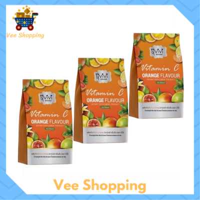 ** 3 ถุง ** Vitamin C Orange Flavour by ViVi วีวี่ ผลิตภัณฑ์เสริมอาหารวิตามินซี กลิ่นส้ม ตราวีวี่ บรรจุ 10 ซอง / 1 ถุง