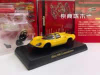 164 KYOSHO Ferrari Dino 206 Comizione Yellow Concept Collection Of Die-Cast Alloy Assembled Car Decoration Model Toys