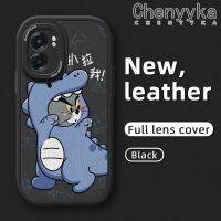 Chenyyka เคสสำหรับ Realme Narzo 50 5G V23 5G Q5i 5G เคสเคสลายการ์ตูนไดโนเสาร์สปอยนุ่มหนังดีไซน์ใหม่กรอบด้านหลังกล้องเคสป้องกันแบบบาง