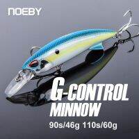 Noeby ปลาสร้อยจมหนักเหยื่อล่อปลา S 90Mm 46G 110Mm 60G การเหวี่ยงแบบหมุนยาวเซาะร่องเหยื่อปลอมเหยื่อล่อปลาเหยื่อล่อปลาน้ำเค็ม