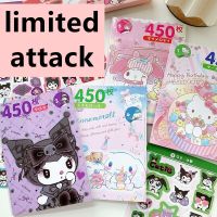 New Sanrio Hello Kitty Japanese Sticker Book Corner Creature Goo Card Cartoon Cute Sticker Kulome Melody Hand Account Decoration