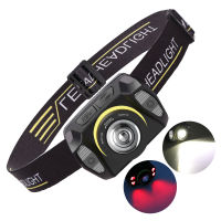 1000lm XHP50 Headlamp Rechargeable XPG COB Red light LED Headlight Body Motion Sensor Head light For Riding and Fishing