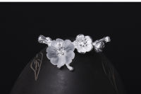 Uglyless 100 Real 925 Sterling Silver Handmade Flowers Brooches for Women Transparent Crystal Floral Pins Brooch Ethnic Jewelry