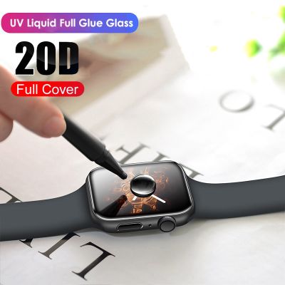 UV Tempered Glass For Apple Watch Series Ultra 8 7 4 3 5 6 SE Screen Protector iWatch 40 44 45 49 MM Smart Watch Protective Film