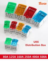 Din Rail Terminal Block UKK 80A/125A/160A/250A/400A Distribution Box One In Several Out Power Wire Electrical Connector Junction