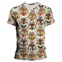 Chip N Dale ฤดูร้อนเสื้อยืดสำหรับผู้ชายดิสนีย์การ์ตูนอะนิเมะ3D พิมพ์เด็กสาวเด็กเสื้อยืดแขนสั้นแฟชั่นผู้หญิงเสื้อผ้า