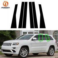 6 Pcs Car Pillar Posts Door Window Trim Cover Decorative Panel for Jeep Grand Cherokee 2011-2021 Auto Accessories Exterior Parts