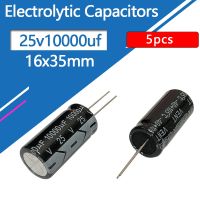 【cw】 5pcs 25V10000UF 18x35mm Aluminum Electrolytic Capacitors 10000uf 25v 10000uf25v 25v10000mf 10000mf25v 25v10000MFD 25vdc 25wv