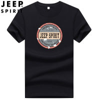 JEEP SPIRIT Mens T-shirt Summer Short-sleeved Round Neck Loose Cotton Fashion Half-sleeved Bottoming Shirt