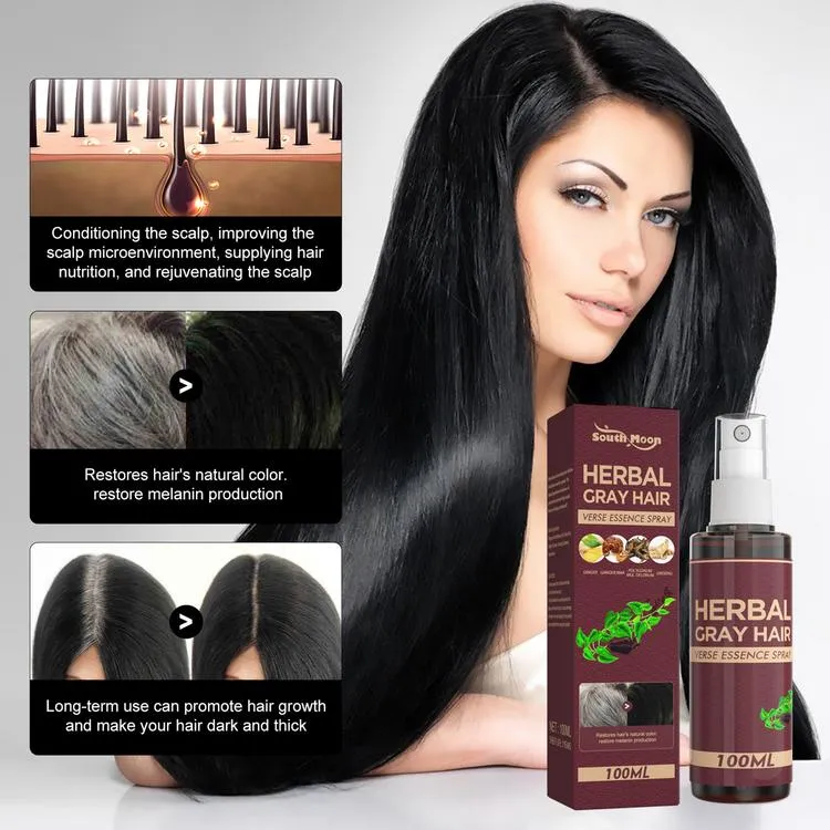 100ml Hair Growth Black Repair Spray Herbal Black Hair Serum Change White  Gray Hair To Black Naturally Anti Dry Frizzy Damaged Thinning Hair Beauty  Product incredible | Lazada PH