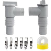 PVC Pool Filter Pump Adapter Sets Durable On/Off Plunger Valve 32mm Adapter Leak Proof Sealed Replacement