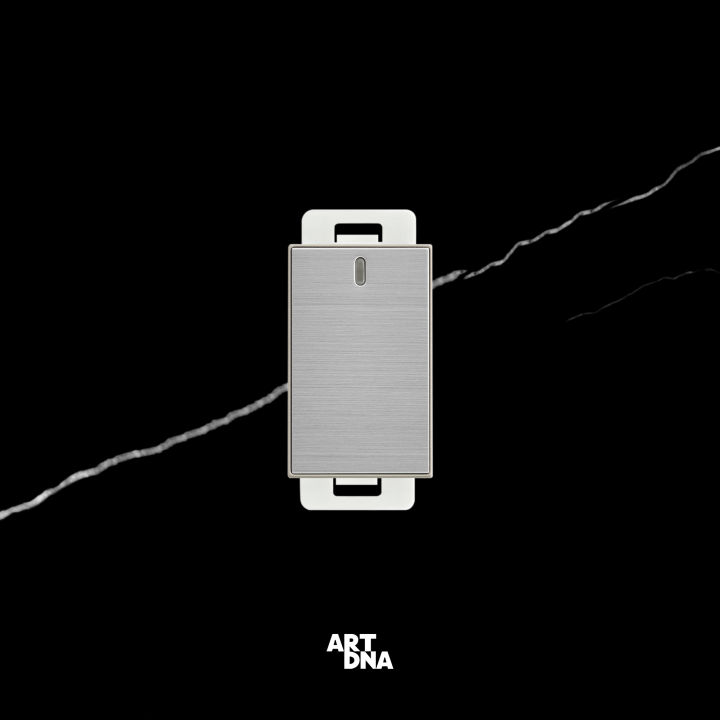 art-dna-รุ่น-a89-switch-led-2-way-size-s-สีสแตนเลส-ขนาด-4x4-ปลั๊กไฟโมเดิร์น-ปลั๊กไฟสวยๆ-สวิทซ์-สวยๆ-switch-design