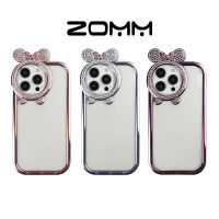 ZOMM เคสไอโฟน โบว์ประดับเพชร TPU สำหรับ 14ProMax/11