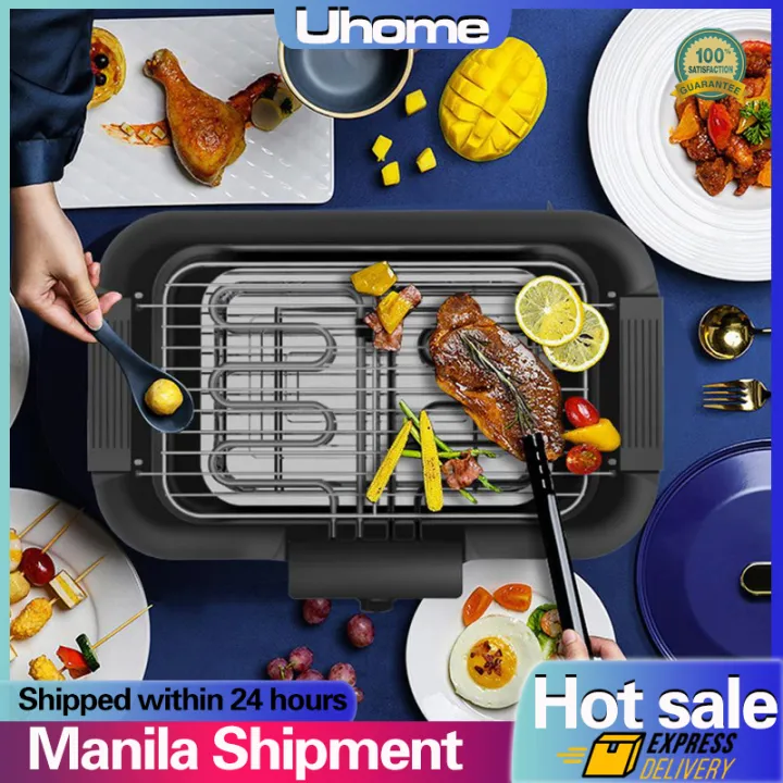 Electric Barbecue Grill FREE 1pc Cooking Tongs Great Outdoor BBQ