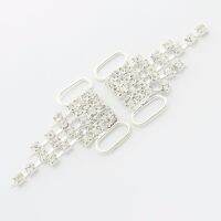 Nidalee New Arrival Crystal Rhinestone Connectors Bikini For Swimming Wear Shoe Decorative Buckle Invitation 10pcs