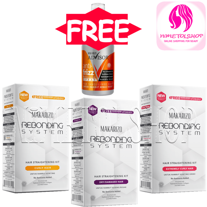 [PAKET] MAKARIZO Rebonding System Hair Straightening KIT + Advisor Anti
