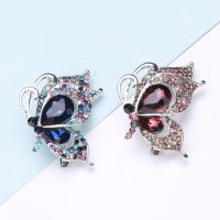 Dmari Women Brooch Korean Fashion Style Big Rhinestone Butterfly Elegant OL Accessories Luxury Jewelry2022