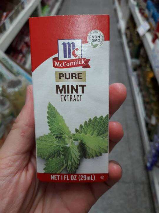 McCormick Pure Mint Extract 29 ml.กลิ่นผสมอาหาร แม๊คคอร์มิค กลิ่นมิ้นท์