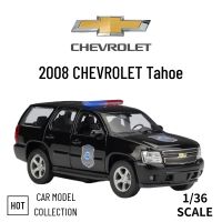 Welly Scale 1:36 Car Model Replica 2008 CHEVROLET Tahoe Police Truck Alloy Diecast Ornament Collection Gift Toy for Boys