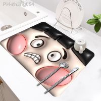 3D Vision Drained Drying Mat Absorbent Coffee Dish Quick Dry Cup Placemat for Table Bathroom Kitchenware Draining Pads Cute