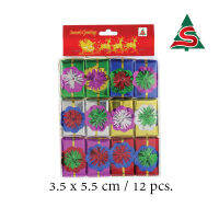 กล่องของขวัญผืนผ้าใหญ่ จุ12ชิ้น/ถุง 3.5x5.5 cm คละสี Ornaments