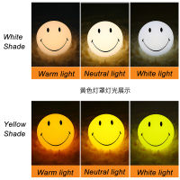 Christmas Decoration Smile Face Household Office night Lamp Rechargeable Bedroom Bedside round LED mulitcolor table night Lights