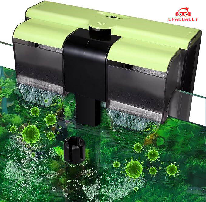 8W UV Sterilizer HangOn Back Filter, Fish Tank Filter for Aquariums, Aquarium Filter with