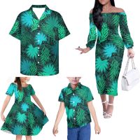 Hycool Family Look Polynesian Tribal Hawaii Floral Print Mother And Daughter Dresses Family Clothes Mother Father And Children